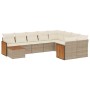 Garden sofa set with beige cushions 10 pieces synthetic rattan by , Garden sets - Ref: Foro24-3260399, Price: 703,13 €, Disco...