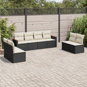 8-piece garden sofa set and black synthetic rattan cushions by , Garden sets - Ref: Foro24-3258290, Price: 442,98 €, Discount: %