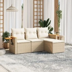 Juego de sofás jardín con cojines 4 pzas ratán sintético beige de , Conjuntos de jardín - Ref: Foro24-3259146, Precio: 303,78...