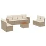 9-piece garden sofa set with beige synthetic rattan cushions by , Garden sets - Ref: Foro24-3258299, Price: 554,80 €, Discoun...