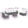 9-piece garden sofa set with beige synthetic rattan cushions by , Garden sets - Ref: Foro24-3258299, Price: 554,80 €, Discoun...