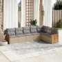 Set sofás de jardín 7 piezas y cojines ratán sintético beige de , Conjuntos de jardín - Ref: Foro24-3260113, Precio: 466,64 €...