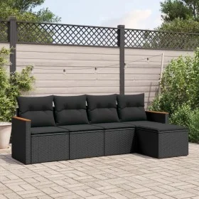 5-piece garden furniture set and black synthetic rattan cushions by , Garden sets - Ref: Foro24-3258317, Price: 332,07 €, Dis...