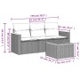 4-piece garden sofa set with black synthetic rattan cushions by , Garden sets - Ref: Foro24-3258163, Price: 277,99 €, Discoun...