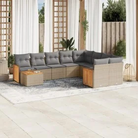 Gartensofa-Set mit beigen Kissen, 10-teilig, synthetisches Rattan von , Gartensets - Ref: Foro24-3260400, Preis: 643,68 €, Ra...