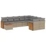 Garden sofa set with beige cushions 10 pieces synthetic rattan by , Garden sets - Ref: Foro24-3260400, Price: 643,68 €, Disco...