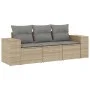 Gartensofa-Set mit beigen Kissen, 3-teilig, PE-Rattan von , Gartensets - Ref: Foro24-3254596, Preis: 252,18 €, Rabatt: %