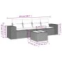 Garden sofa set with cushions 5 pieces beige synthetic rattan by , Garden sets - Ref: Foro24-3254625, Price: 395,79 €, Discou...