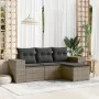 4-teilige Gartensofagarnitur und graue synthetische Rattankissen von , Gartensets - Ref: Foro24-3254807, Preis: 271,91 €, Rab...