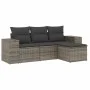 4-teilige Gartensofagarnitur und graue synthetische Rattankissen von , Gartensets - Ref: Foro24-3254807, Preis: 271,91 €, Rab...