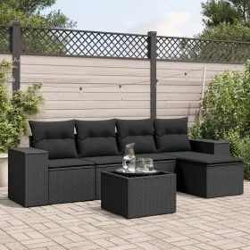6-piece garden sofa set and black synthetic rattan cushions by , Garden sets - Ref: Foro24-3254832, Price: 393,30 €, Discount: %