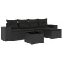 6-piece garden sofa set and black synthetic rattan cushions by , Garden sets - Ref: Foro24-3254832, Price: 393,30 €, Discount: %