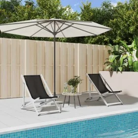Folding beach chairs 2 units aluminum and black textilene by , Garden chairs - Ref: Foro24-360168, Price: 103,99 €, Discount: %