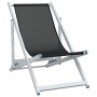 Klappbare Strandkörbe 2 Einheiten aus Aluminium und schwarzem Textilene von , Gartenstühle - Ref: Foro24-360168, Preis: 99,56...