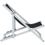 Klappbare Strandkörbe 2 Einheiten aus Aluminium und schwarzem Textilene von , Gartenstühle - Ref: Foro24-360168, Preis: 99,56...