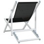 Klappbare Strandkörbe 2 Einheiten aus Aluminium und schwarzem Textilene von , Gartenstühle - Ref: Foro24-360168, Preis: 99,56...