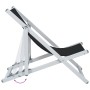 Klappbare Strandkörbe 2 Einheiten aus Aluminium und schwarzem Textilene von , Gartenstühle - Ref: Foro24-360168, Preis: 99,56...