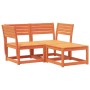 Gartensofa-Set 3-teilig, massives Kiefernholz, wachsbraun von , Gartensets - Ref: Foro24-3216987, Preis: 272,79 €, Rabatt: %