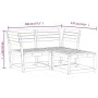 Garden sofa set 3 pieces solid pine wood wax brown by , Garden sets - Ref: Foro24-3216987, Price: 269,27 €, Discount: %
