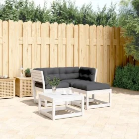 3-piece garden sofa set with solid white pine wood cushions by , Garden sets - Ref: Foro24-3216991, Price: 340,28 €, Discount: %