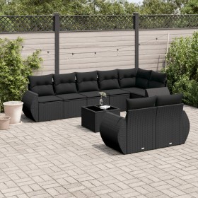 8-piece garden sofa set and black synthetic rattan cushions by , Modular outdoor sofas - Ref: Foro24-3221624, Price: 617,20 €...