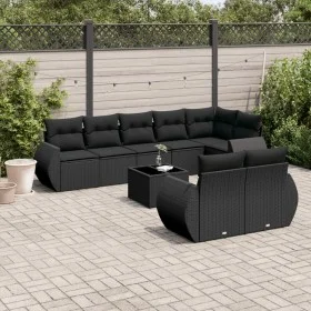 8-piece garden sofa set and black synthetic rattan cushions by , Modular outdoor sofas - Ref: Foro24-3221624, Price: 681,69 €...
