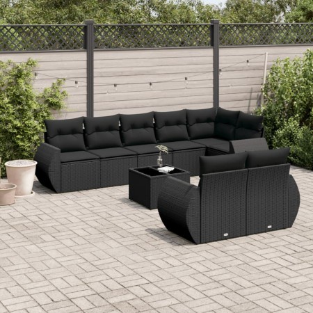 8-piece garden sofa set and black synthetic rattan cushions by , Modular outdoor sofas - Ref: Foro24-3221624, Price: 617,69 €...