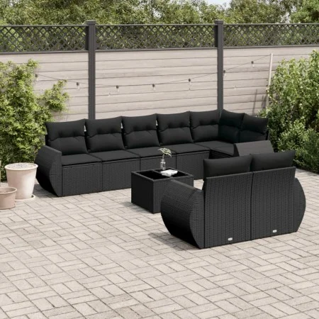 8-piece garden sofa set and black synthetic rattan cushions by , Modular outdoor sofas - Ref: Foro24-3221624, Price: 681,69 €...