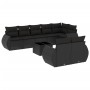 8-piece garden sofa set and black synthetic rattan cushions by , Modular outdoor sofas - Ref: Foro24-3221624, Price: 617,69 €...