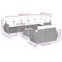 8-piece garden sofa set and black synthetic rattan cushions by , Modular outdoor sofas - Ref: Foro24-3221624, Price: 681,69 €...
