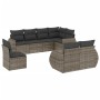 8-piece garden sofa set and gray synthetic rattan cushions by , Modular outdoor sofas - Ref: Foro24-3221639, Price: 558,29 €,...