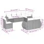 8-piece garden sofa set and gray synthetic rattan cushions by , Modular outdoor sofas - Ref: Foro24-3221639, Price: 579,72 €,...