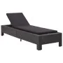 Tumbona con cojín de ratán sintético negro de vidaXL, Tumbonas - Ref: Foro24-46237, Precio: 157,34 €, Descuento: %