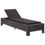 Tumbona con cojín de ratán sintético negro de vidaXL, Tumbonas - Ref: Foro24-46237, Precio: 167,51 €, Descuento: %