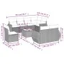 8-piece garden sofa set and black synthetic rattan cushions by , Modular outdoor sofas - Ref: Foro24-3221645, Price: 615,19 €...