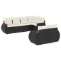7-piece garden dining set and black synthetic rattan cushions by , Modular outdoor sofas - Ref: Foro24-3221605, Price: 518,18...