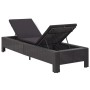 Tumbona con cojín de ratán sintético negro de vidaXL, Tumbonas - Ref: Foro24-46237, Precio: 167,51 €, Descuento: %