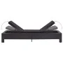 Tumbona con cojín de ratán sintético negro de vidaXL, Tumbonas - Ref: Foro24-46237, Precio: 157,34 €, Descuento: %
