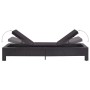 Tumbona con cojín de ratán sintético negro de vidaXL, Tumbonas - Ref: Foro24-46237, Precio: 167,51 €, Descuento: %