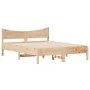Solid pine wood bed frame 120x200 cm by , Beds and slatted bases - Ref: Foro24-844729, Price: 102,73 €, Discount: %