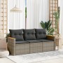 3-piece garden sofa set and gray synthetic rattan cushions by , Garden sets - Ref: Foro24-3258161, Price: 199,27 €, Discount: %