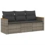 3-teiliges Gartensofa-Set und graue synthetische Rattankissen von , Gartensets - Ref: Foro24-3258161, Preis: 196,96 €, Rabatt: %