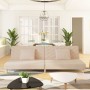 2-Sitzer-Schlafsofa mit zwei Kissen aus cremefarbenem Stoff von , Sofas - Ref: Foro24-375890, Preis: 252,24 €, Rabatt: %