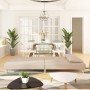 2-Sitzer-Schlafsofa mit zwei Kissen aus cremefarbenem Stoff von , Sofas - Ref: Foro24-375890, Preis: 252,24 €, Rabatt: %