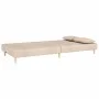 2-seater sofa bed with two pillows in cream fabric by , Sofas - Ref: Foro24-375890, Price: 247,90 €, Discount: %