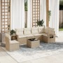 7-teiliges Gartensofa-Set und beige synthetische Rattankissen von , Gartensets - Ref: Foro24-3252575, Preis: 546,79 €, Rabatt: %