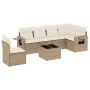 7-piece garden sofa set and beige synthetic rattan cushions by , Garden sets - Ref: Foro24-3252575, Price: 518,67 €, Discount: %
