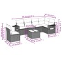 7-teiliges Gartensofa-Set und beige synthetische Rattankissen von , Gartensets - Ref: Foro24-3252575, Preis: 546,79 €, Rabatt: %