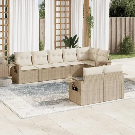 Garden sofa set with beige cushions 8 pcs PE rattan by , Garden sets - Ref: Foro24-3252755, Price: 654,76 €, Discount: %