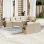 Garden sofa set with beige cushions 8 pcs PE rattan by , Garden sets - Ref: Foro24-3252755, Price: 654,76 €, Discount: %